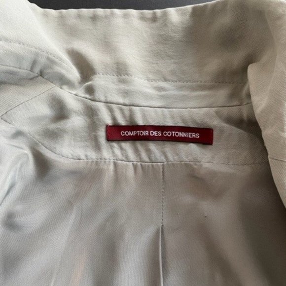 COMPTOIR DES COTONNIERS LIGHT GREY JACKET Uniquely Styled DESIGNER BLAZER - Picture 9 of 10